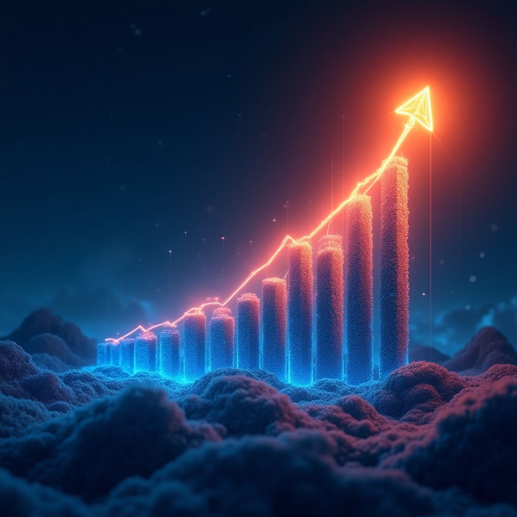 Representación de crecimiento financiero y visión de futuro